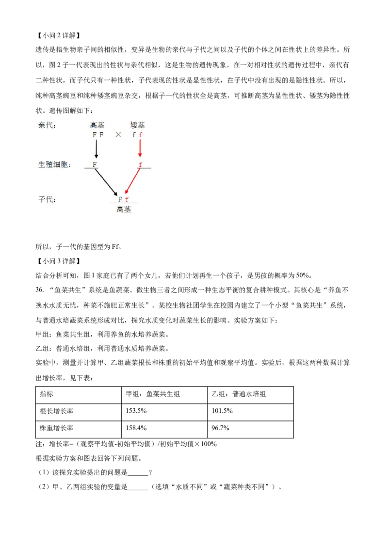 精品解析：2022年新疆维吾尔自治区新疆生产建设兵团中考生物真题（解析版）_6生物中考复习_2025中考复习资料_中考真题（近三年）_2022年生物中考真题114份
