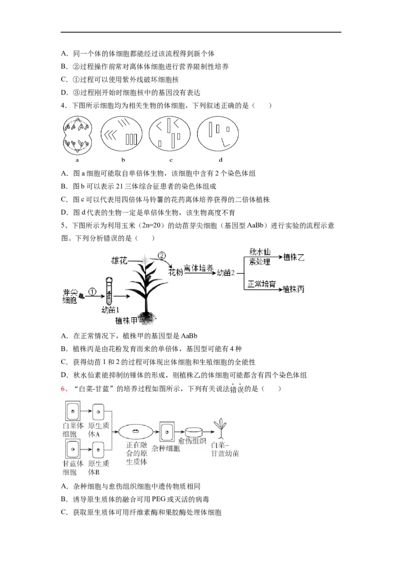 重难点18细胞工程与胚胎工程（原卷版）_通用版（老高考）复习资料_2023年复习资料_专项复习_2023年高考生物热点&middot;重点&middot;难点专练（全国通用）