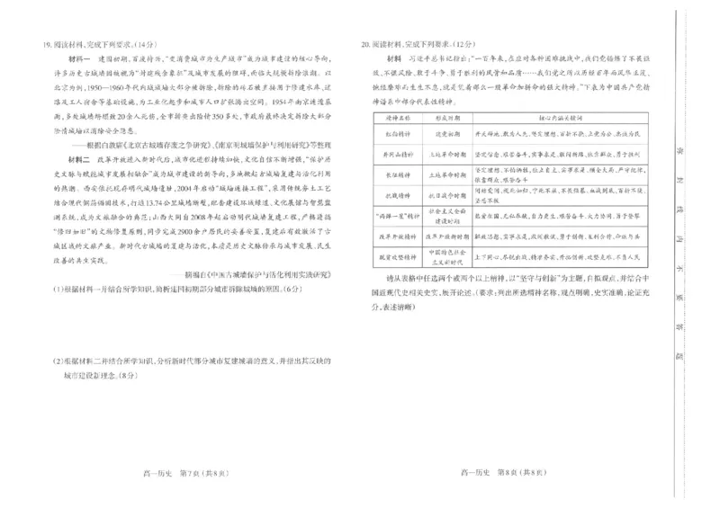 高一历史太原市2025-2026学年高一年级第一学期期末学业诊断-历史_2026年02月高一试卷_260207山西省太原市2025-2026学年高一上学期期末学业诊断（全）