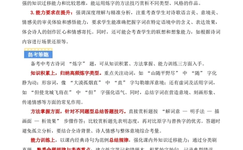 专题02：古诗词鉴赏之&ldquo;炼字&rdquo;(讲义）原卷版_中考复习资料_语数英物化_1语文中考复习_2026年中考复习（更新中）_备战2026年中考语文一轮复习之古诗文专题（全国通用）