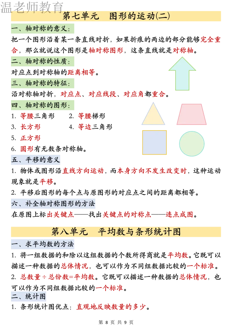 26春四年级下册数学必背公式汇总_2026春人教数学必背公式汇总