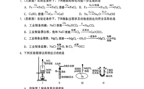 高一化学_2026年02月高一试卷_260206河北省邯郸市魏县NT20考试2025-2026学年高一上学期1月月考_河北省邯郸市魏县NT20考试2025-2026学年高一上学期1月月考化学试题（图片版，含解析）