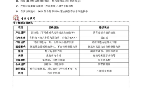 题型4与酶相关的实验设计与分析（题型归纳）（原卷版）_新高考复习资料_2023年新高考复习资料_二轮复习_技巧点拨备战2023年高考生物二轮题型复习讲解286731240