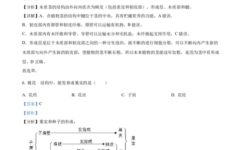 精品解析：2022年辽宁省沈阳市生物中考真题（解析版）_6生物中考复习_2025中考复习资料_中考真题（近三年）_2022年生物中考真题114份_精品解析：2022年辽宁省沈阳市生物中考真题