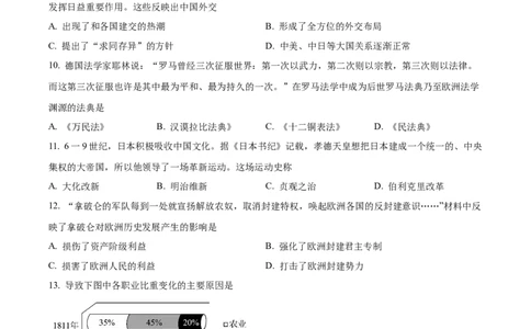 精品解析：2022年湖南省怀化市中考历史真题（原卷版）_8历史中考复习_2025年中考复习资料_中考真题（近三年）_2022年中考历史试卷114份_精品解析：2022年湖南省怀化市中考历史真题