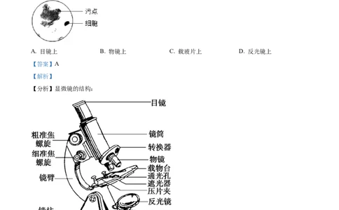 精品解析：2022年江苏省苏州市中考生物真题（解析版）_6生物中考复习_2025中考复习资料_中考真题（近三年）_2022年生物中考真题114份_精品解析：2022年江苏省苏州市中考生物真题