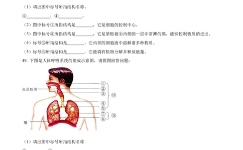 精品解析：2023年黑龙江省绥化市中考生物真题（原卷版）_new_6生物中考复习_2025中考复习资料_中考真题（近三年）_2023年生物中考真题