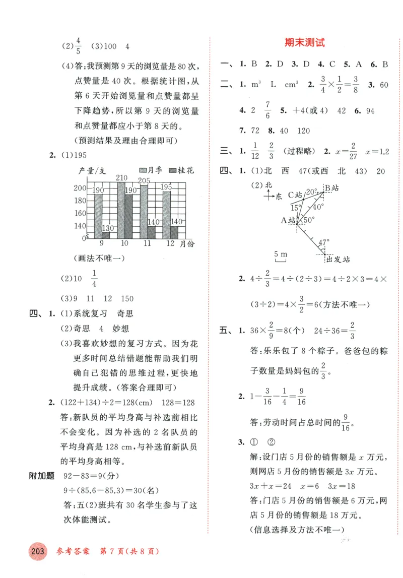 2026春《53天天练》数学BSD5下测评卷_2026春小学教辅大合集_7-26春《53天天练》系列_26春《53天天练》数学_26春北师大版数学1-6年级下册《53天天练》_2026春《53天天练》数学BSD5下