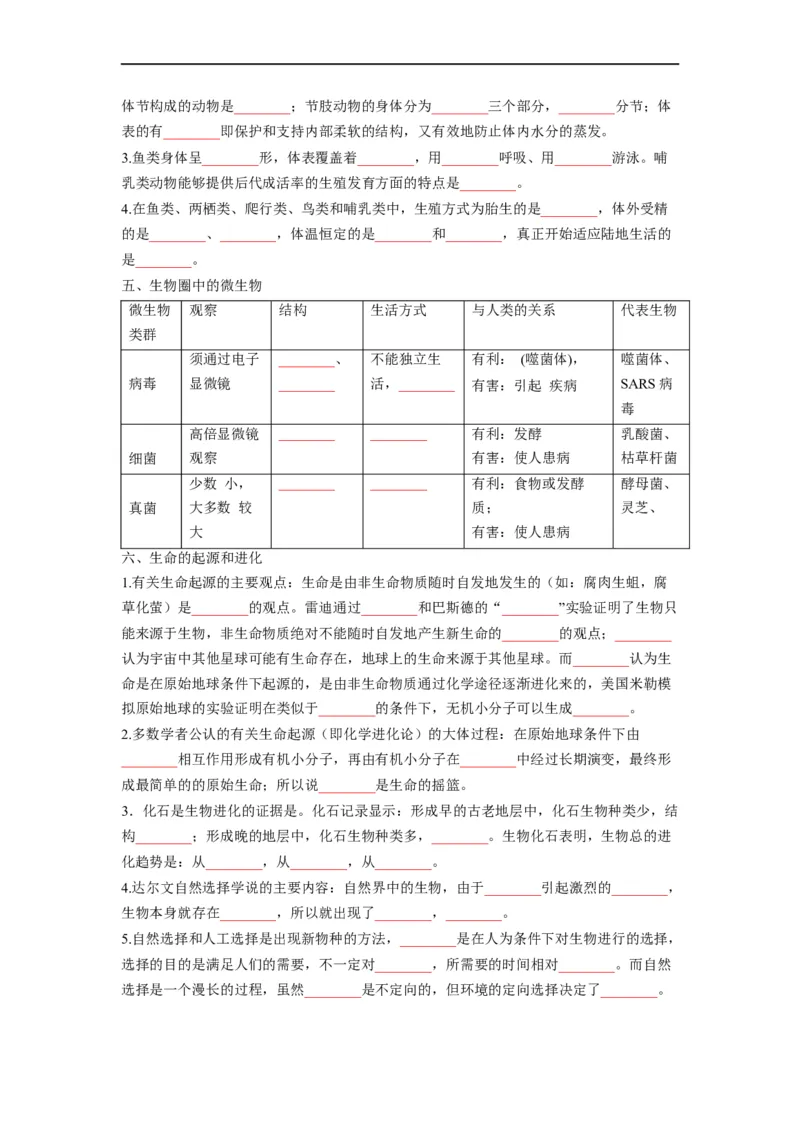 重难点08生物的多样性-2023年中考生物热点&middot;重点&middot;难点专练（全国通用）（原卷版）_6生物中考复习_2023年中考复习资料_专项复习_2023年中考生物热点&middot;重点&middot;难点专练（全国通用）