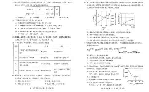 高一化学_2024年11月试卷_1126山东省菏泽市2024-2025学年高一上学期11月期中考试_山东省菏泽市2024-2025学年高一上学期11月期中考试化学试题（A卷）（PDF版，含答案）
