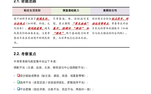 2026年全国中考语文一轮复习讲义：病句辨析（全国通用）（含答案解析）_中考复习资料_语数英物化_1语文中考复习_2026年中考复习（更新中）_2026年全国中考语文一轮复习讲义