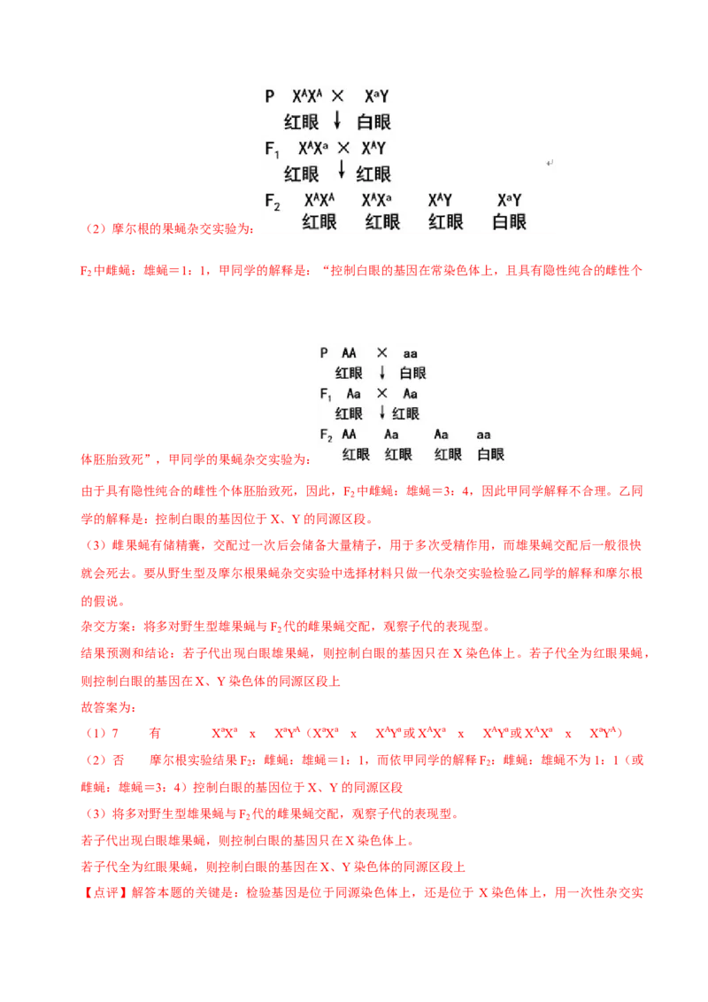 题型14妙用假说-演绎法，化解基因定位难题（题型集训）（解析版）_新高考复习资料_2023年新高考复习资料_二轮复习_技巧点拨备战2023年高考生物二轮题型复习讲解286731240