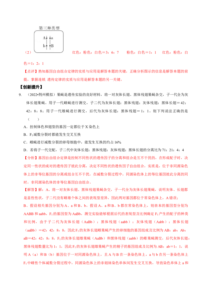题型14妙用假说-演绎法，化解基因定位难题（题型集训）（解析版）_新高考复习资料_2023年新高考复习资料_二轮复习_技巧点拨备战2023年高考生物二轮题型复习讲解286731240