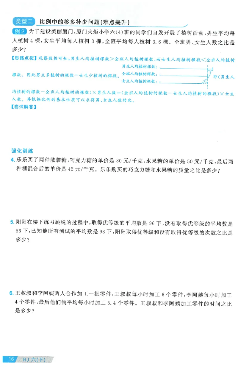 六下数学阳光同学思维提优_2026春人教数学《阳光同学课时优化作业》_6下《阳光同学课时优化作业》数学人教版26春