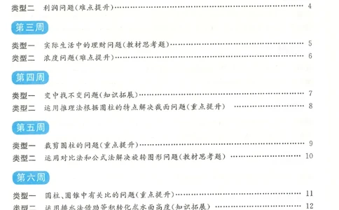 六下数学阳光同学思维提优_2026春人教数学《阳光同学课时优化作业》_6下《阳光同学课时优化作业》数学人教版26春