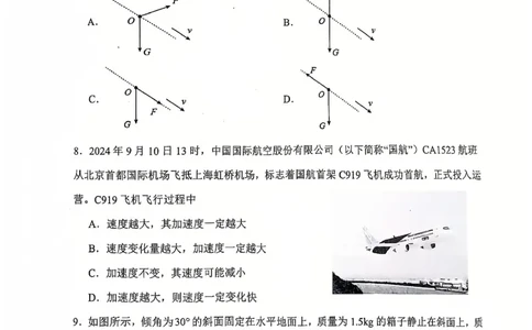 高一12月联考物理试_2025年01月试卷_0101湖北省武汉市问津教育联合体2024-2025学年高一上学期12月联考试题