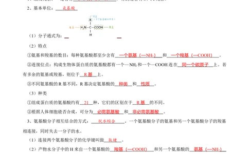 题型1细胞的分子组成及其功能（核心知识）（解析版）_新高考复习资料_2023年新高考复习资料_二轮复习_技巧点拨备战2023年高考生物二轮题型复习讲解286731240