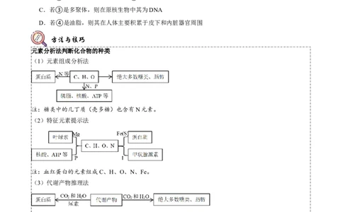 题型1细胞的分子组成及其功能（题型归纳）（原卷版）_新高考复习资料_2023年新高考复习资料_二轮复习_技巧点拨备战2023年高考生物二轮题型复习讲解286731240