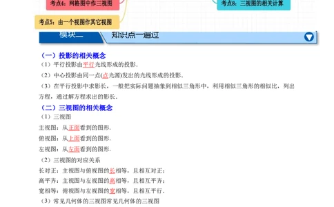 专题04投影与视图八大考点+知识串讲-2026年中考数学总复习重难考点强化训练（全国通用）(解析版）_中考复习资料_语数英物化_2数学中考复习_2026年中考复习（更新中）