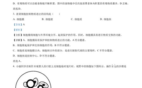 精品解析：2022年辽宁省营口市中考生物真题（解析版）_6生物中考复习_2025中考复习资料_中考真题（近三年）_2022年生物中考真题114份_精品解析：2022年辽宁省营口市中考生物真题