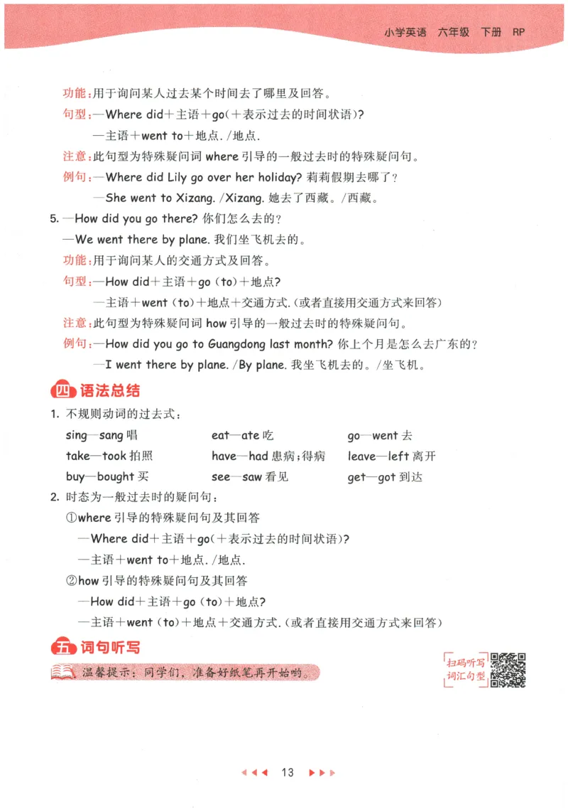 2026春《53天天练》英语PEP6下知识清单_2026春小学教辅大合集_7-26春《53天天练》系列_26春《53天天练》英语_26春《53天天练》英语PEP_2026春《53天天练》英语PEP6下