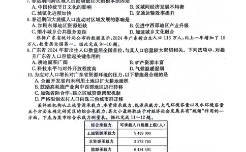高一地理卷_2025年05月试卷_0507贵州省六盘水市纽绅中学2024-2025学年高一下学期第一次月考（4月）_贵州省六盘水市纽绅中学2024-2025学年高一下学期4月月考地理试题（PDF版，含答案）