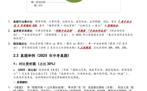 2026年全国中考语文一轮复习讲义：古诗文阅读之表现手法（全国适用）（原卷）_中考复习资料_语数英物化_1语文中考复习_2026年中考复习（更新中）_2026年全国中考语文一轮复习讲义