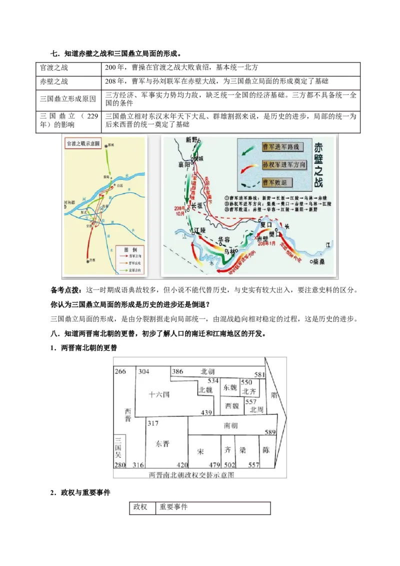 重难点02统一多民族国家的建立和巩固、政权分立与民族交融（解析版）_8历史中考复习_2023年中考复习资料_专项复习_冲刺中考2023年历史时事热点抢分集训+重难点抢分攻略