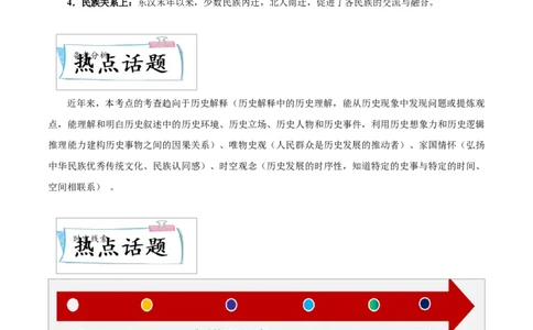 重难点02统一多民族国家的建立和巩固、政权分立与民族交融（解析版）_8历史中考复习_2023年中考复习资料_专项复习_冲刺中考2023年历史时事热点抢分集训+重难点抢分攻略
