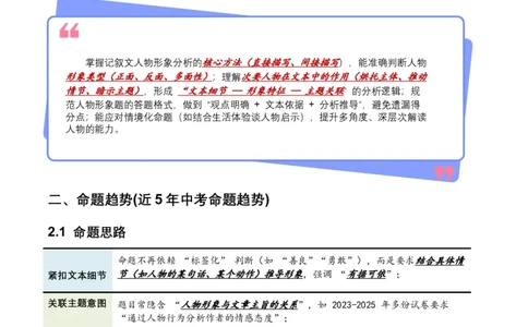 2026年全国中考语文一轮复习讲义：记叙文人物形象（全国适用）（含答案解析）_中考复习资料_语数英物化_1语文中考复习_2026年中考复习（更新中）_2026年全国中考语文一轮复习讲义