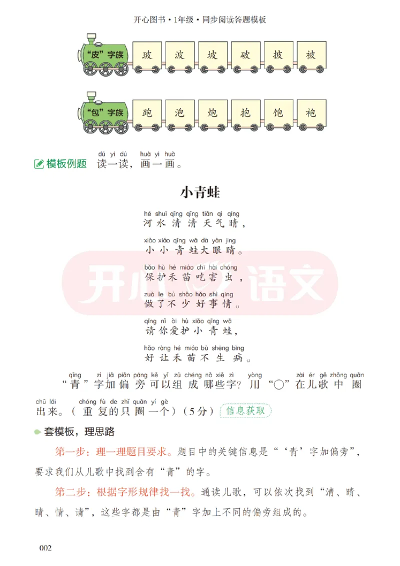 1下同步阅读答题模板-模板+例题+真题（试阅）_2026春小学教辅大合集_13-26春《开心》系列_同步阅读答题模板(1-8年级下册)