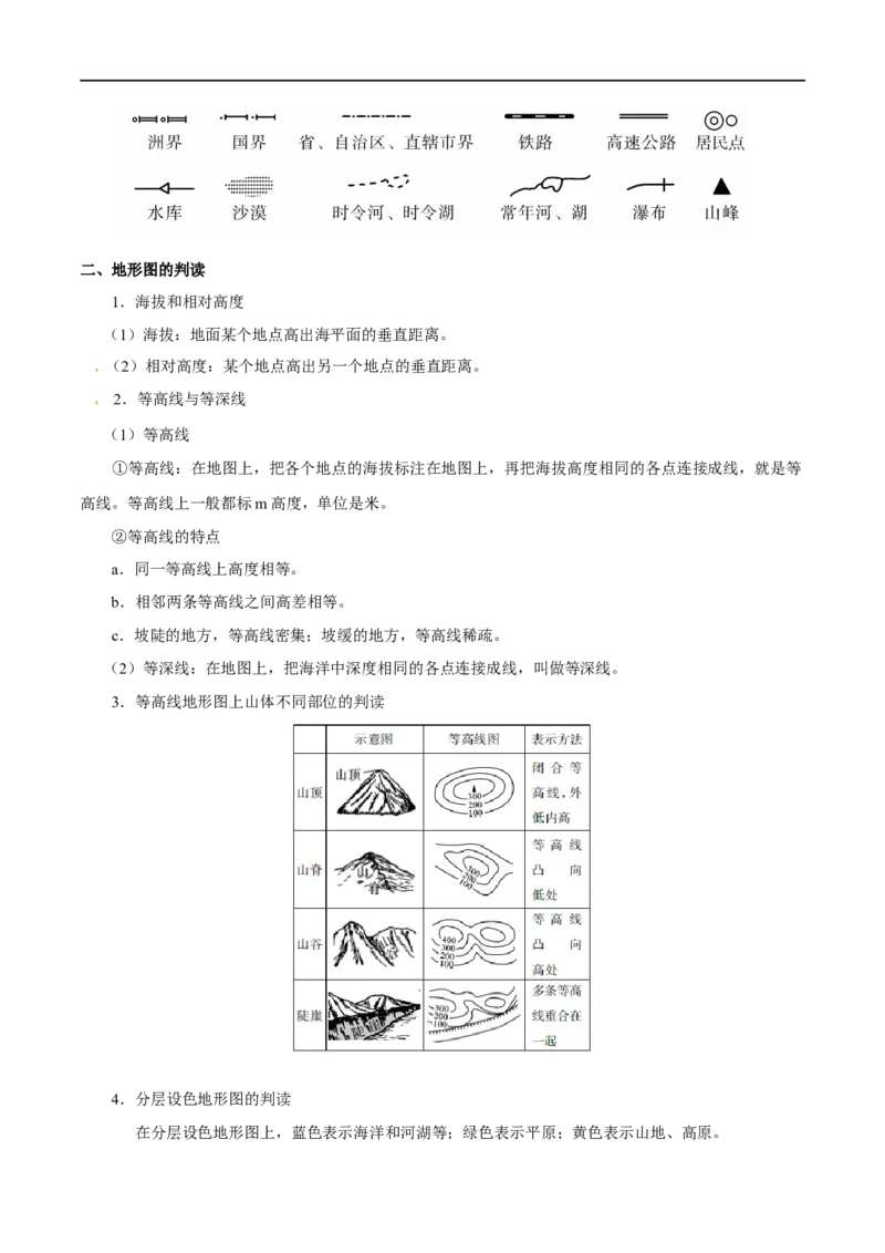 考点03地图三要素及地形图的判读-备战2023年中考地理考点一遍过_7地理中考复习_2023年中考复习资料_专项复习_2023年中考地理考点一遍过-----