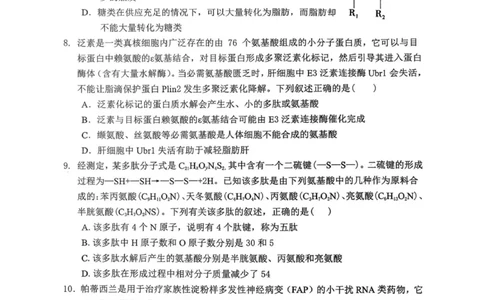 重庆市名校联盟2025-2026学年高一上学期11月期中生物试题_2025年12月高一试卷_251209重庆市名校联盟2025-2026学年高一上学期11月期中联考