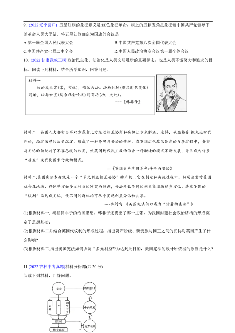 重难点02+++中外政治制度的变迁-2023年中考历史热点&middot;重点&middot;难点专练（全国通用）_8历史中考复习_2023年中考复习资料_专项复习_2023年中考历史热点&middot;重点&middot;难点专练（全国通用）