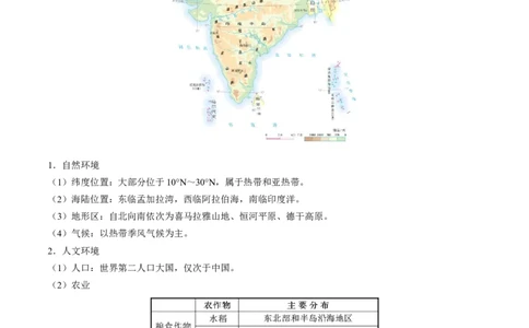 考点09东南亚和印度-备战2023年中考地理考点一遍过_7地理中考复习_2023年中考复习资料_专项复习_2023年中考地理考点一遍过-----