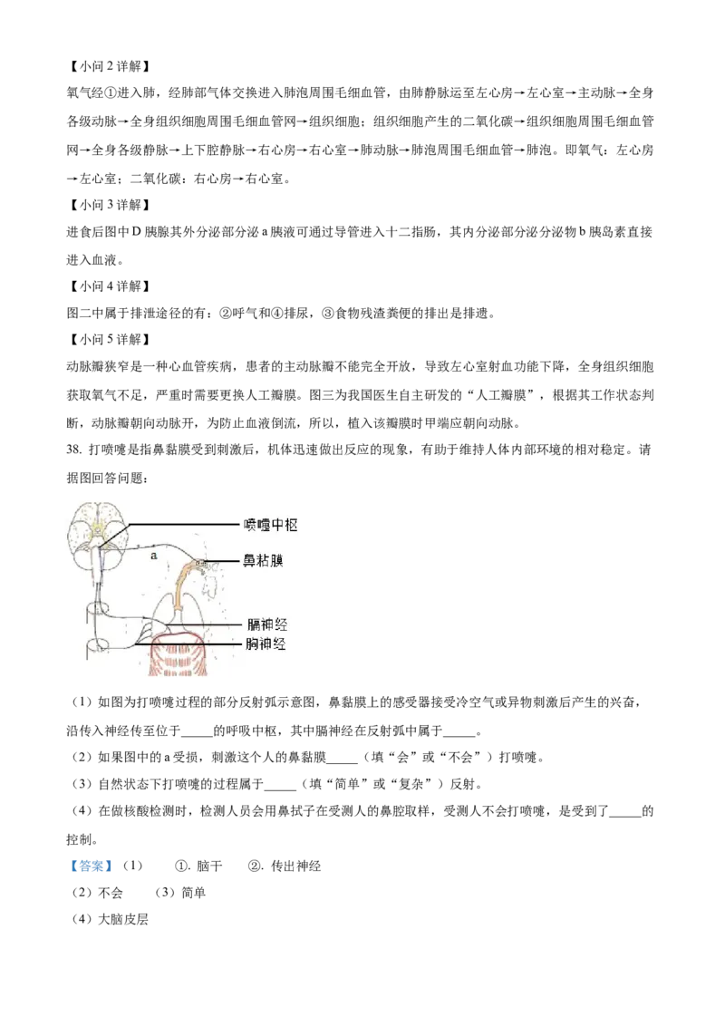 精品解析：2022年湖南省湘潭市中考生物试题（解析版）_6生物中考复习_2025中考复习资料_中考真题（近三年）_2022年生物中考真题114份_精品解析：2022年湖南省湘潭市中考生物试题