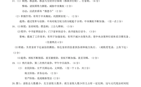 高一历史试题答案_2024年12月试卷_1205吉林省长春市农安县2024-2025学年高一上学期期中考试_吉林省长春市农安县2024-2025学年高一上学期期中考试历史PDF版含答案