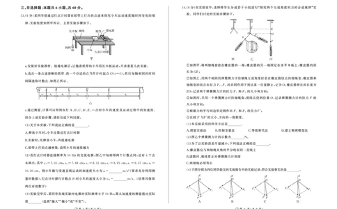 高一12月联考(物理)A版_2024年12月试卷_1219山东省百师联考2024-2025学年高一上学期12月月考试题_山东省百师联考2024-2025学年高一上学期12月月考物理试题PDF版含解析