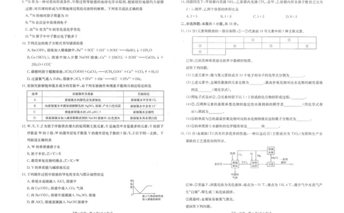 金太阳&middot;江西省2025一2026学年高一年级上学期学科期末素养训练化学_2026年02月高一试卷_260210金太阳&middot;江西省2025一2026学年高一年级上学期学科期末素养训练（26-237A）（全）