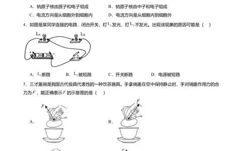 2026年广东省广州市中考一模物理试卷-解析版_初中近3年全区全科一模真题_2026广州中考一模word版
