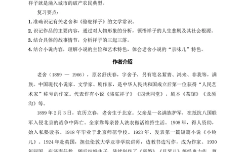 《骆驼祥子》：圈点批注（七年级下）答案版_中考复习资料_语数英物化_1语文中考复习_2025年中考资料_备考2025中考语文二轮名著阅读考点演练学案（试卷）