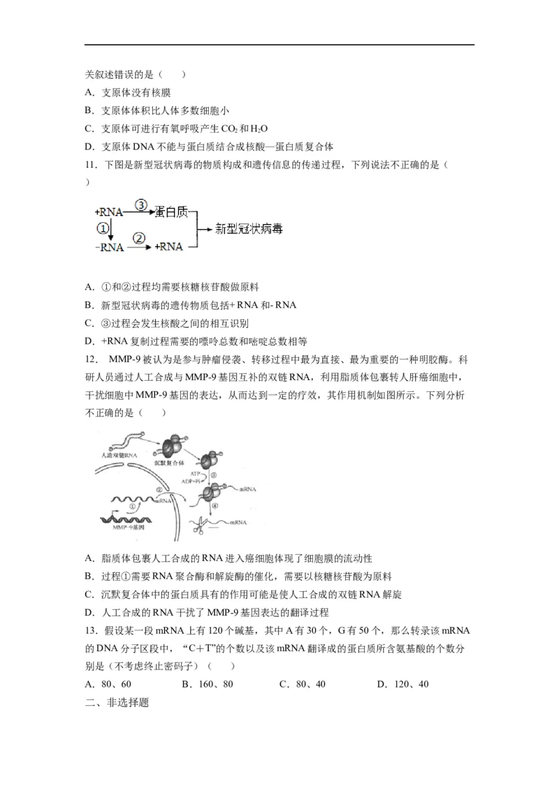 重难点11基因的表达（原卷版）_通用版（老高考）复习资料_2023年复习资料_专项复习_2023年高考生物热点&middot;重点&middot;难点专练（全国通用）