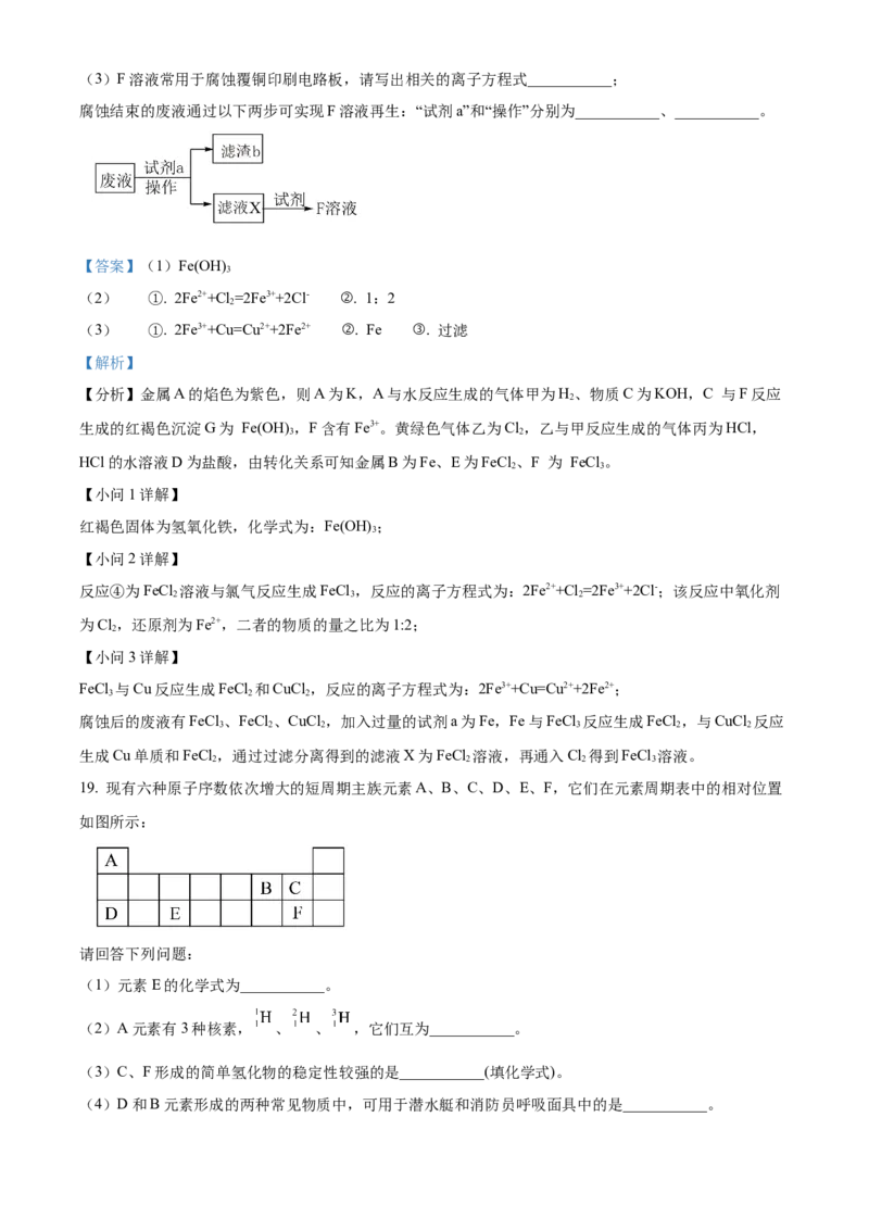 重庆市主城区七校联考2024-2025学年高一上学期期末考试化学试题Word版含解析_2025年03月试卷_0313重庆市主城区七校联考2024-2025学年高一上学期期末考试