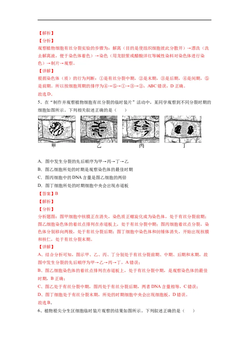 重难点07细胞的生命历程（解析版）_通用版（老高考）复习资料_2023年复习资料_专项复习_2023年高考生物热点&middot;重点&middot;难点专练（全国通用）