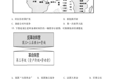 精品解析：2022年江苏省扬州市中考历史真题（原卷版）_8历史中考复习_2025年中考复习资料_中考真题（近三年）_2022年中考历史试卷114份_精品解析：2022年江苏省扬州市中考历史真题