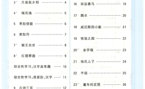 五下语文阳光同学预习单_2026春人教语文《阳光同学课时优化作业》_26春《阳光同学课时优化作业》语文RJ5下