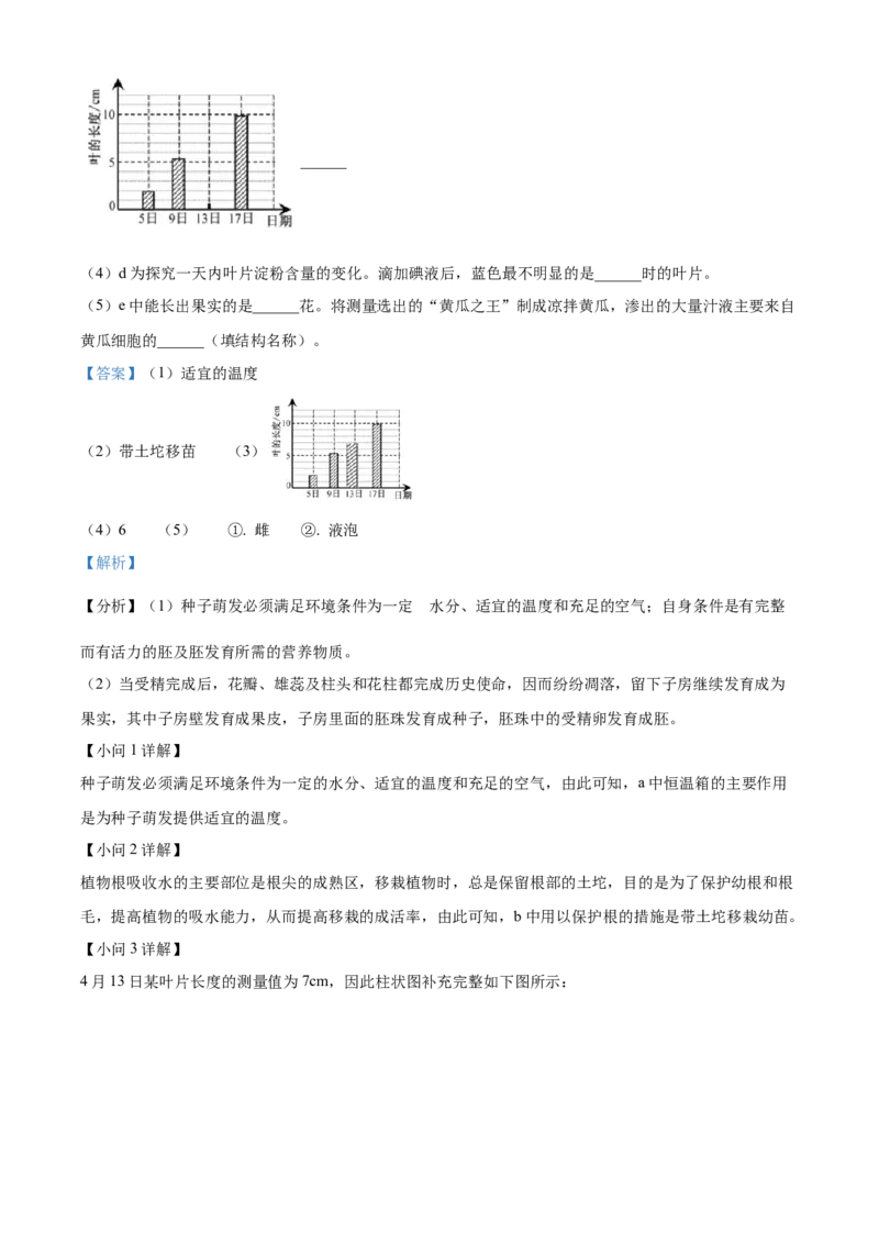 精品解析：2023年福建省中考生物真题（解析版）_new_6生物中考复习_2025中考复习资料_中考真题（近三年）_2023年生物中考真题