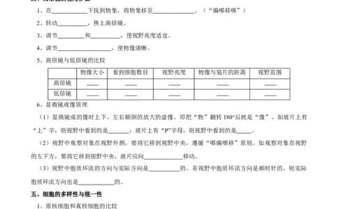 题型2细胞的结构与功能观（核心知识）（原卷版）_新高考复习资料_2023年新高考复习资料_二轮复习_技巧点拨备战2023年高考生物二轮题型复习讲解286731240