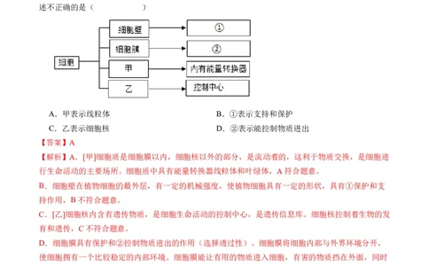 重难点02生物体的结构层次-2023年中考生物热点&middot;重点&middot;难点专练（全国通用）（解析版）_6生物中考复习_2023年中考复习资料_专项复习