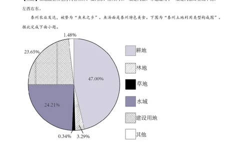 精品解析：2022年江苏省泰州市中考地理真题（解析版）_7地理中考复习_2025中考复习资料_中考真题（近三年）_2022年中考地理试卷104份_精品解析：2022年江苏省泰州市中考地理真题